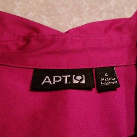 Worn once Raspberry Button Down Dress - Picture 6 of 7